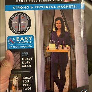 Black Magnetic Screen Door